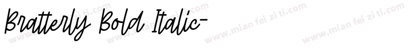 Bratterly Bold Italic字体转换